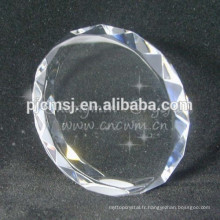 Bloc de verre en cristal blanc de haute qualité pour la gravure de Lser